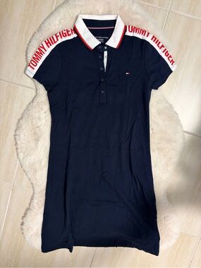 Tommy Hilfiger Navy Polo T-Shirt Dress - XS